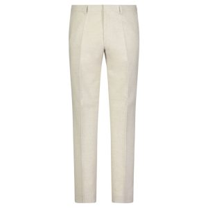 Roy Robson Linen & Cotton Blend Slim Fit Beige Trousers